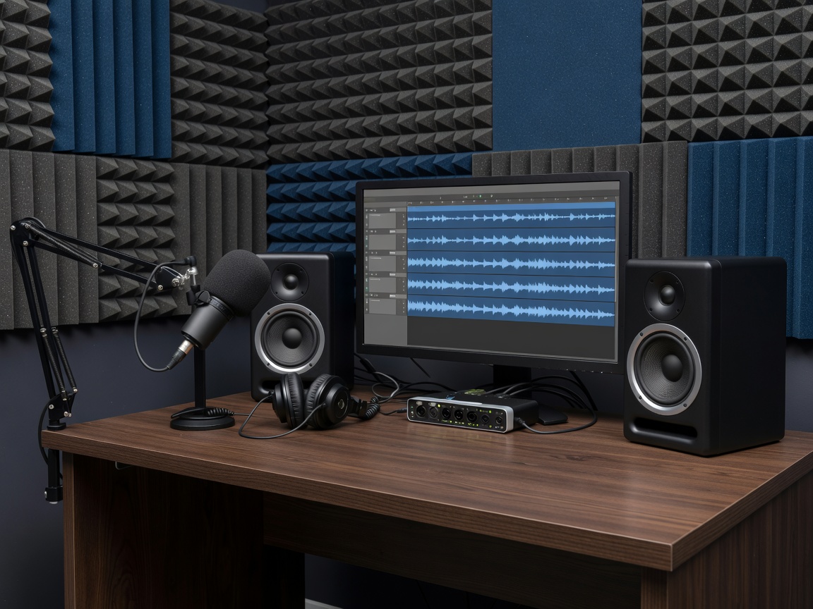 Descript Audio Editing Studio Setup for Podcasters
