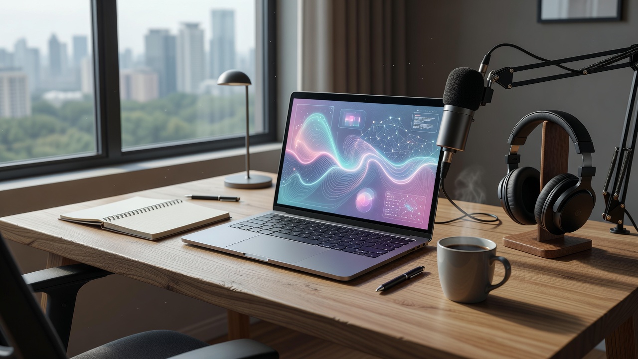 Jasper AI Content Creator Workspace with Laptop